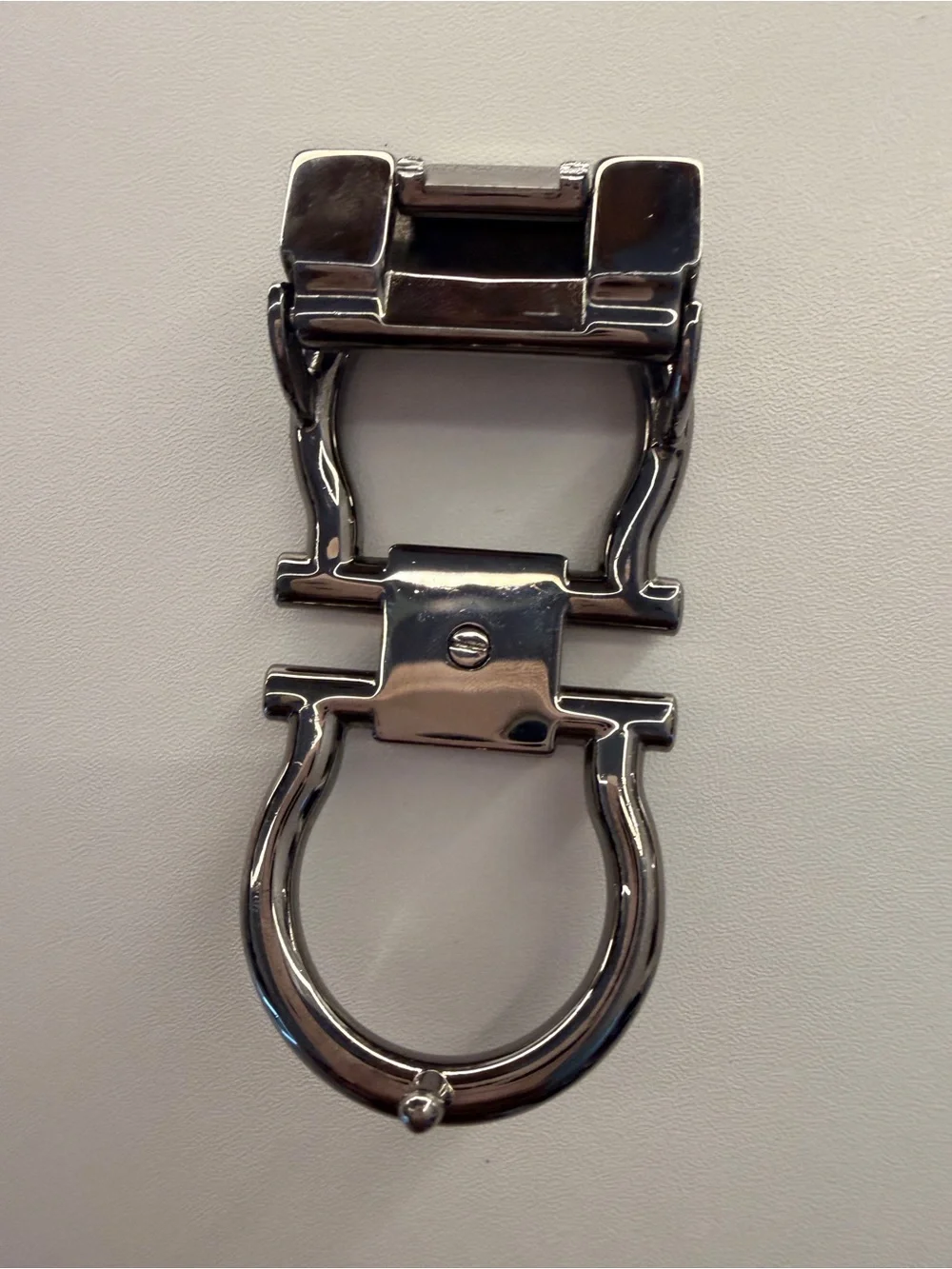 Salvatore Ferragamo Silver Gancini belt buckle